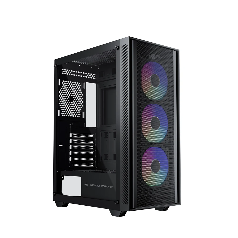 Vỏ Case PC KENOO ESPORT AFT240 3F - ATX - Đen - NEW
