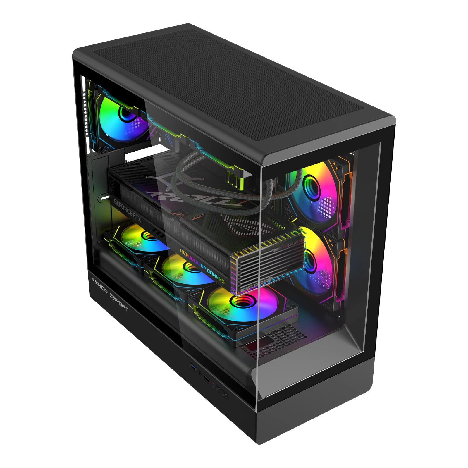Vỏ Case PC KENOO ESPORT AK420 - ATX - Đen - NEW