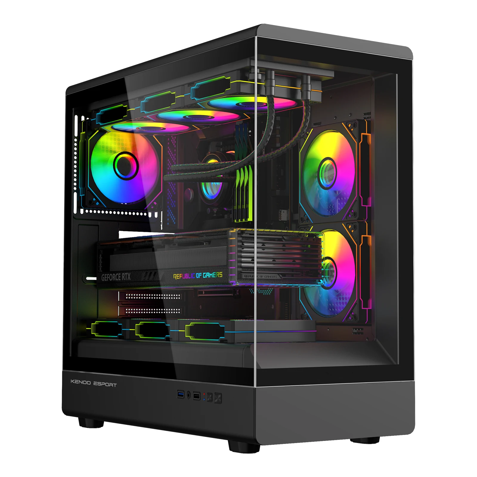 Vỏ Case PC KENOO ESPORT AK420 - ATX - Đen - NEW