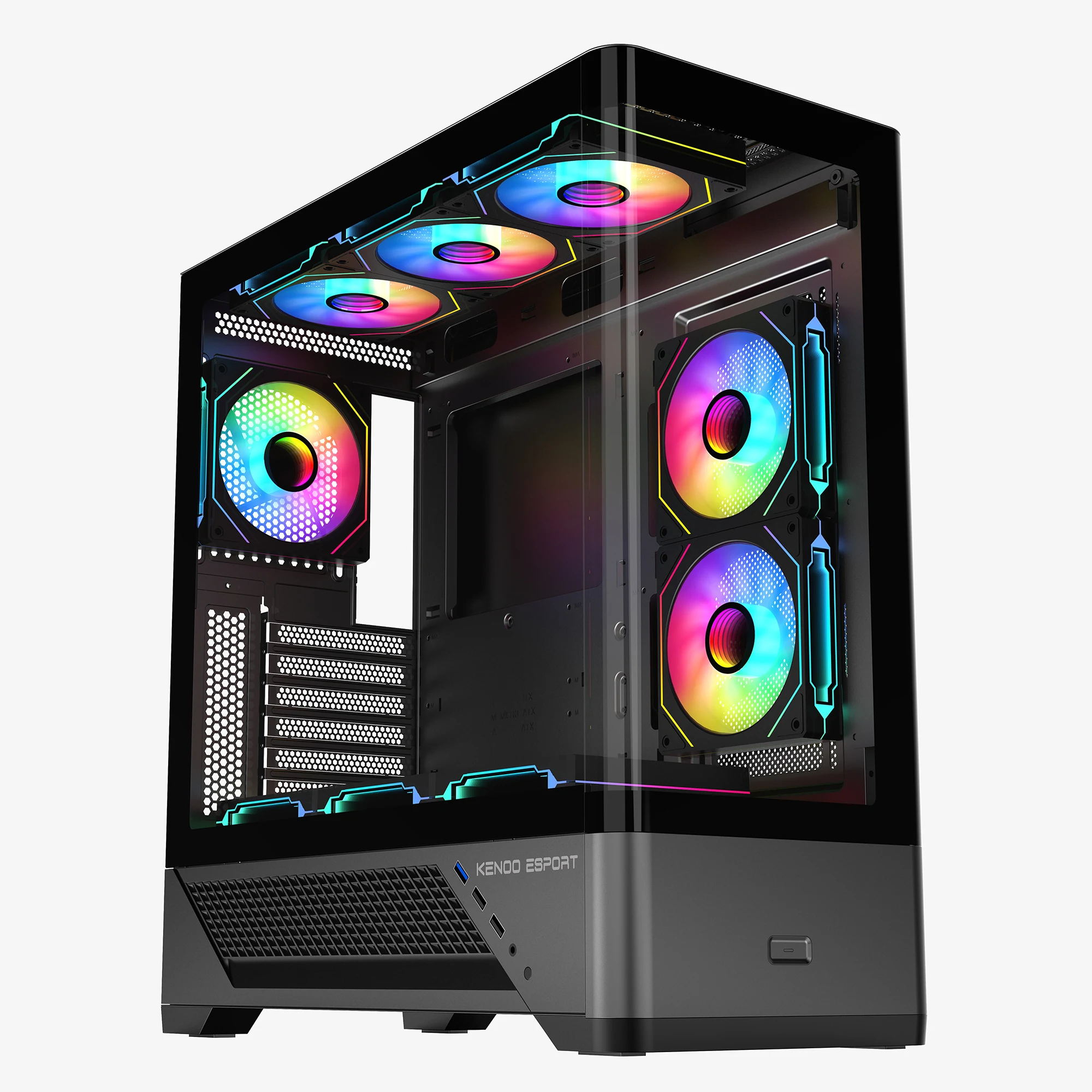 Vỏ Case PC KENOO ESPORT AKC300 - E-ATX - Đen - NEW