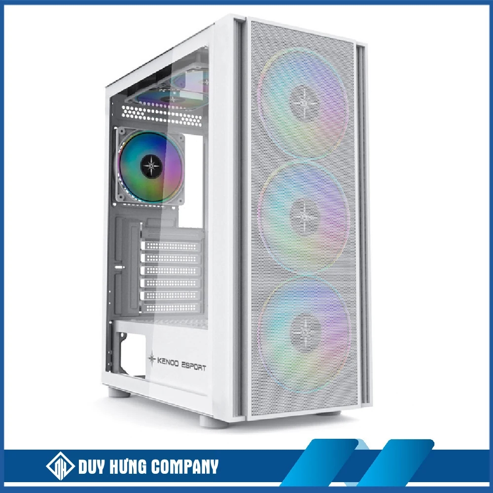 Vỏ Case PC KENOO ESPORT EM700 3F - E-ATX - Trắng - NEW