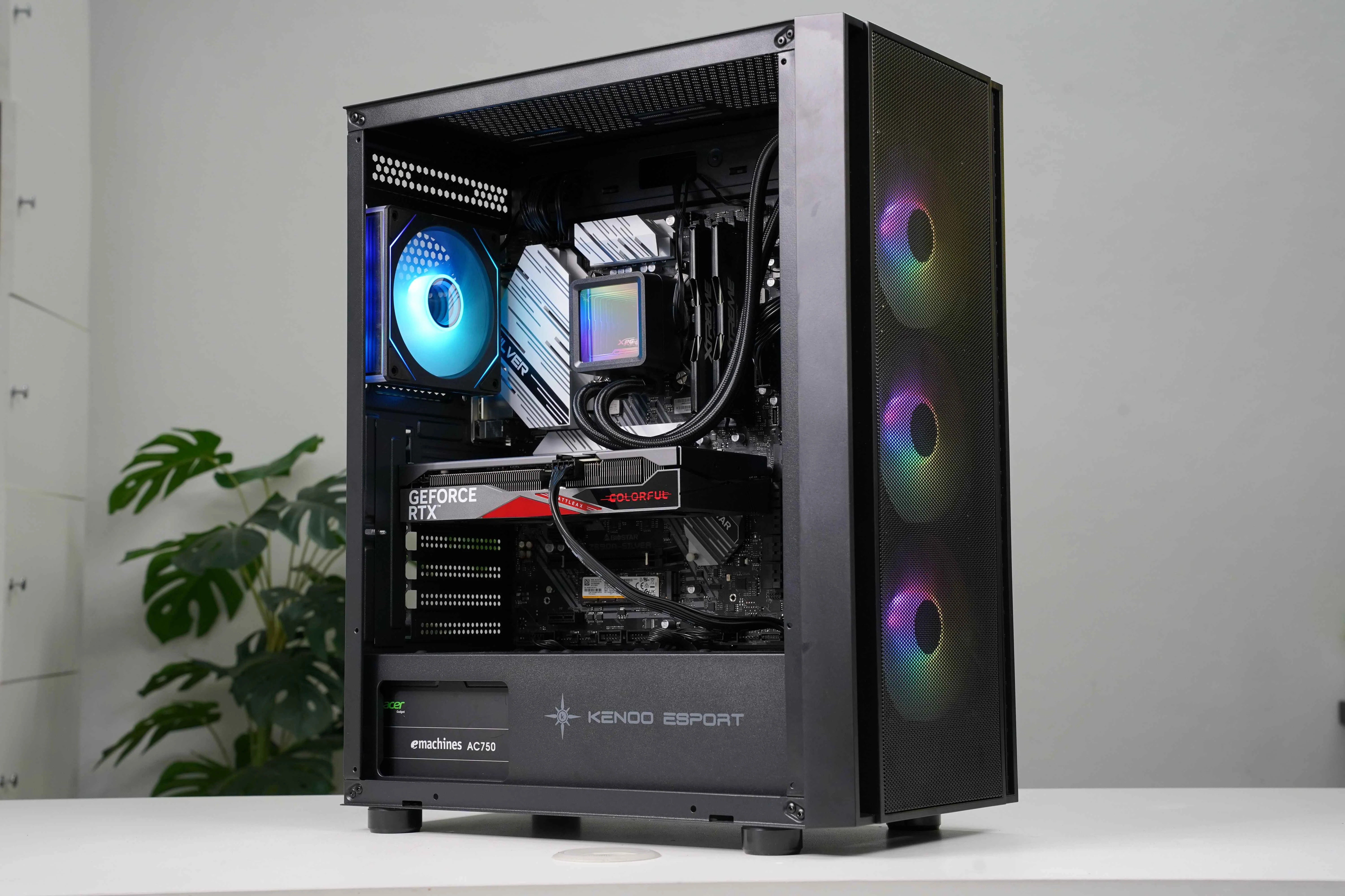 Vỏ Case PC KENOO ESPORT EM700 3F - E-ATX - Trắng - NEW
