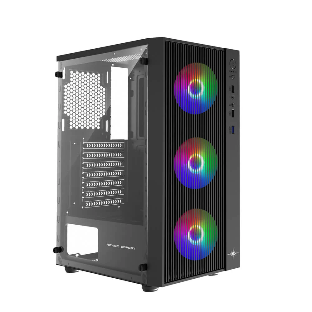 Vỏ Case PC KENOO ESPORT EM730 3F - E-ATX - Đen - NEW