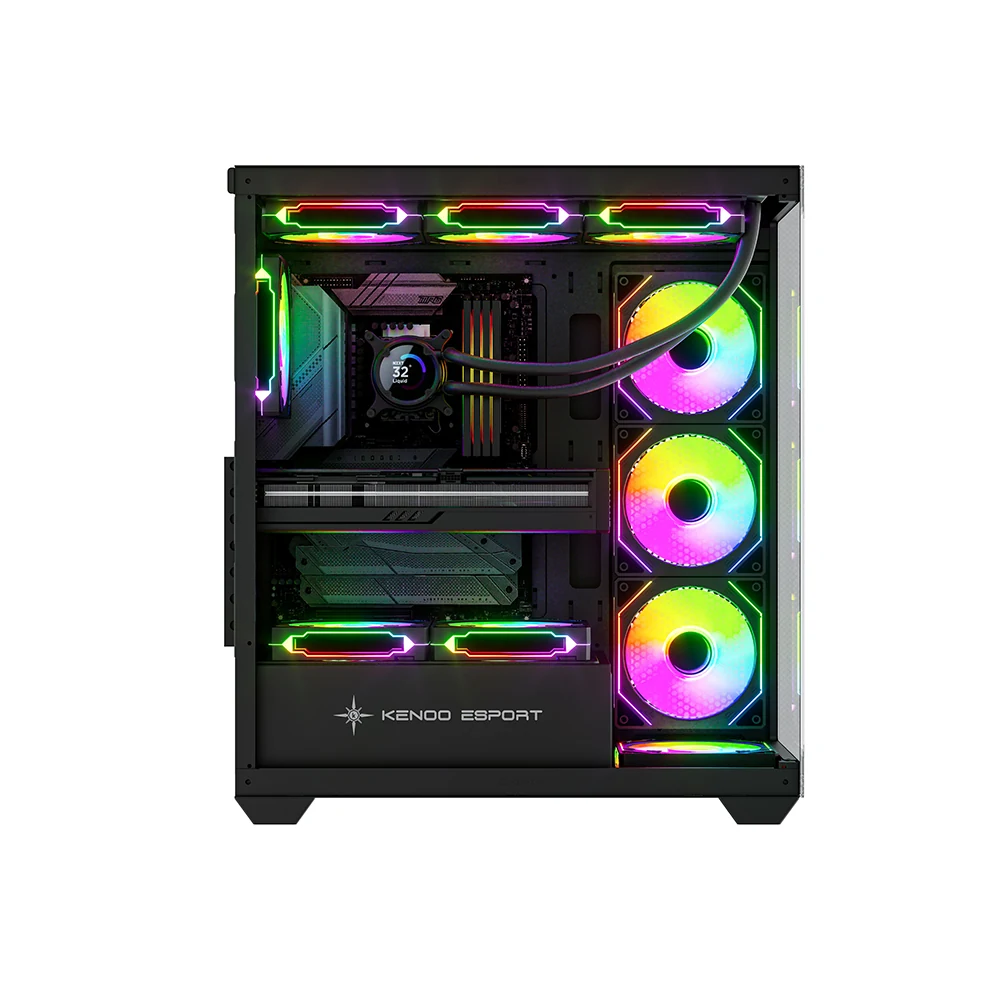 Vỏ Case PC KENOO ESPORT FK820 - E-ATX - Đen - NEW
