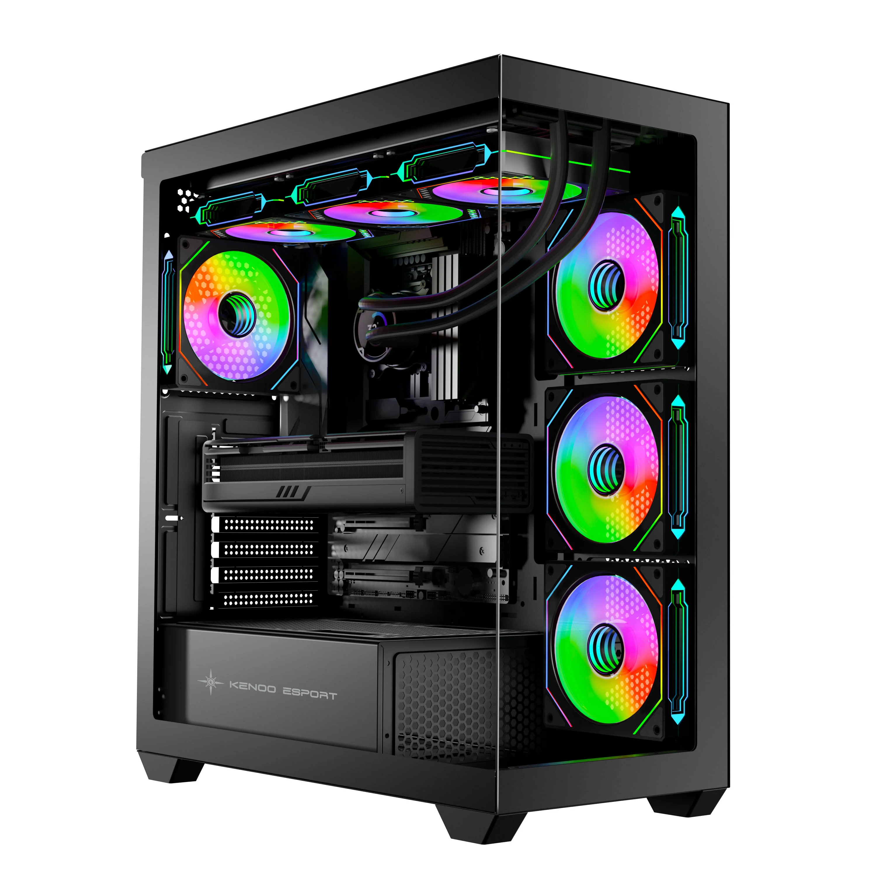 Vỏ Case PC KENOO ESPORT FK820 - E-ATX - Đen - NEW