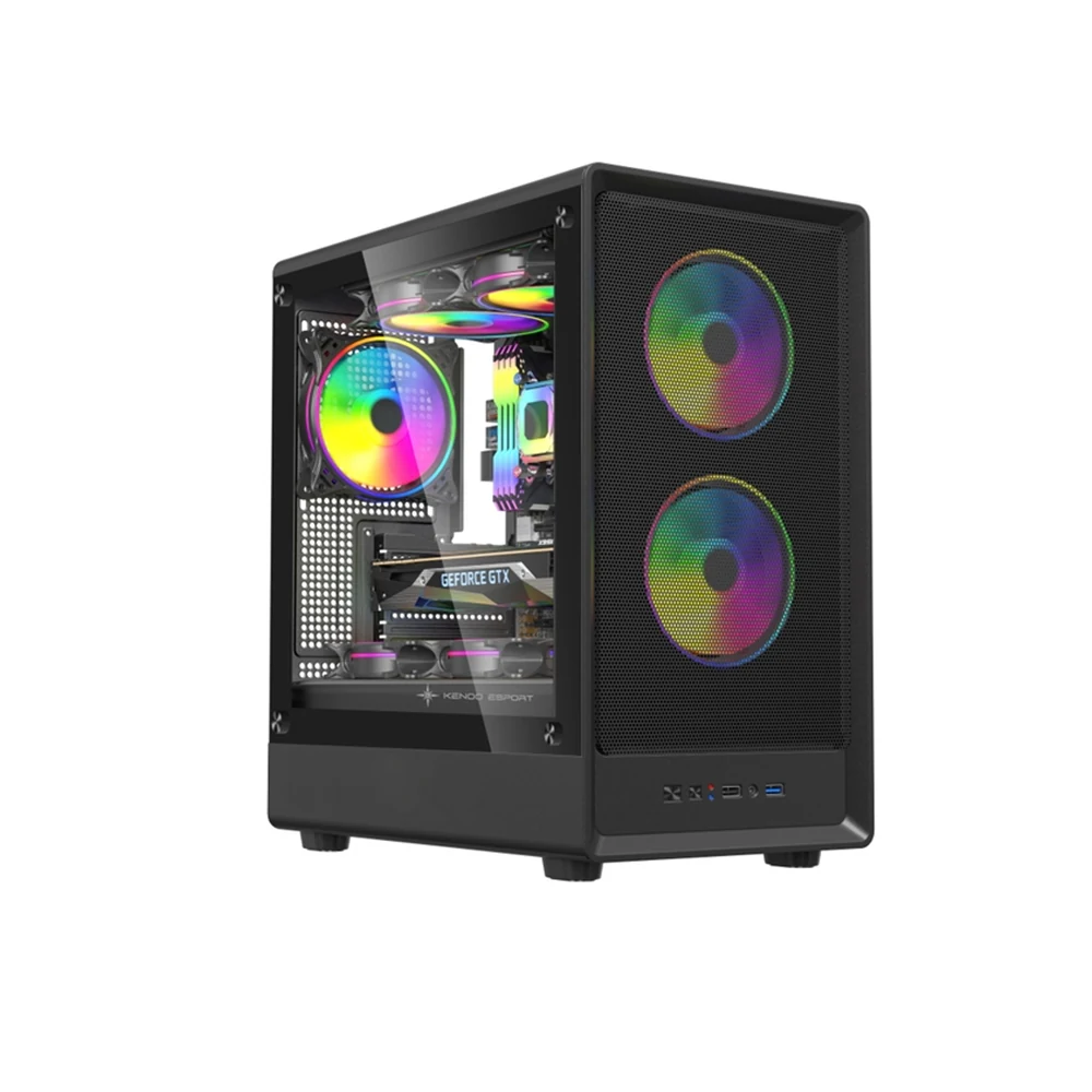 Vỏ Case PC KENOO ESPORT G562 3F - M-ATX - Đen - NEW