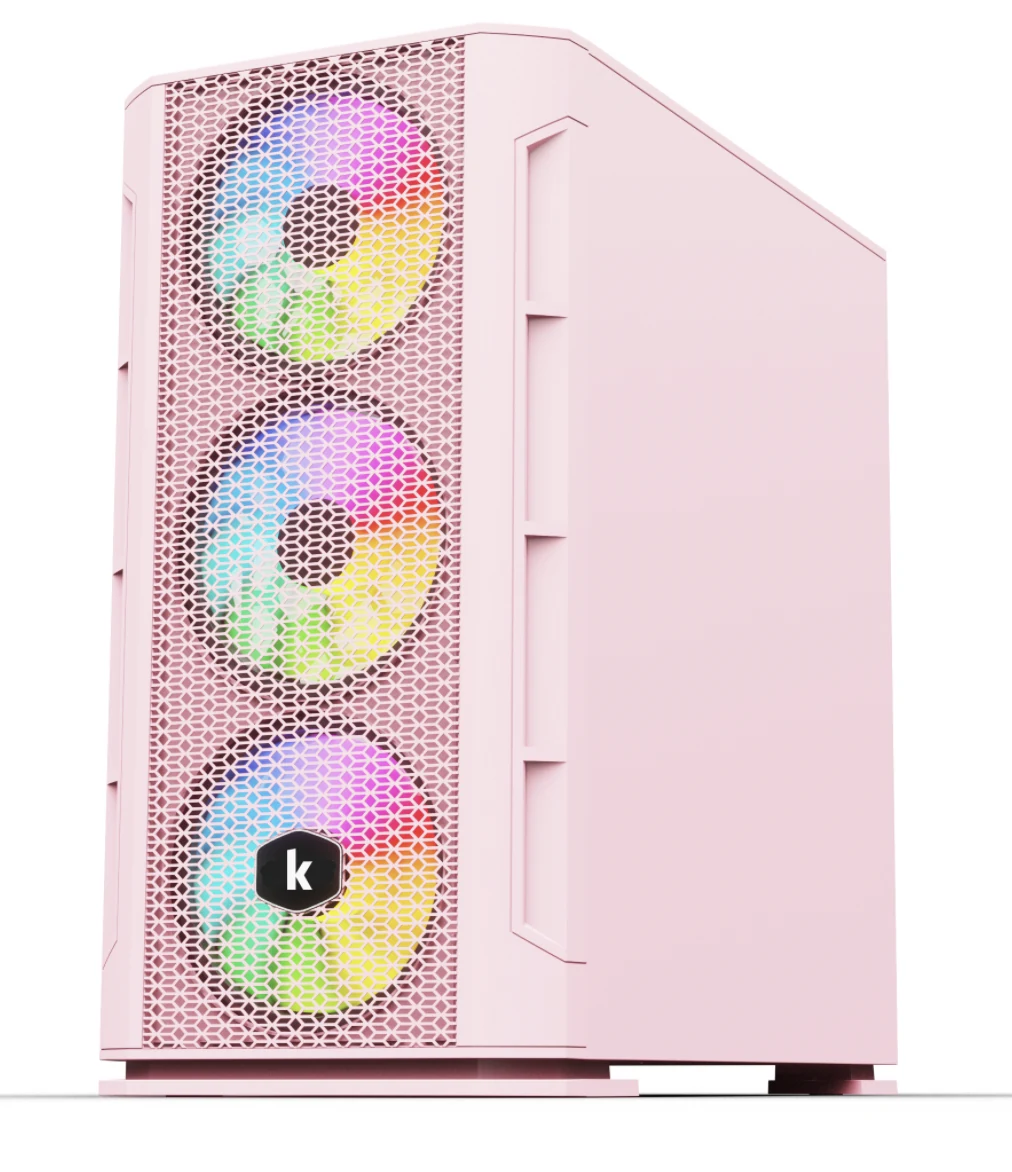 Vỏ Case PC KENOO ESPORT G562 - M-ATX - Hồng - NEW