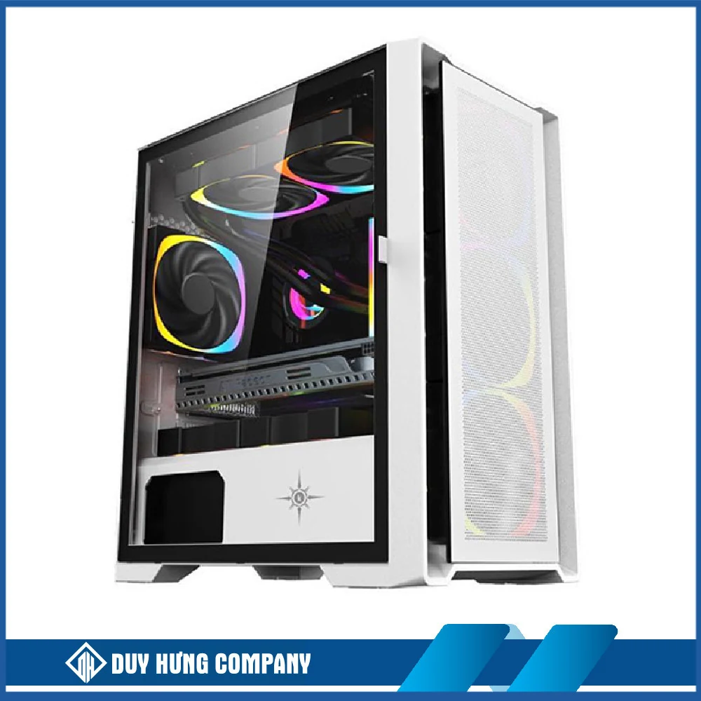 Vỏ Case PC KENOO ESPORT M500 3F - M-ATX - Trắng - NEW