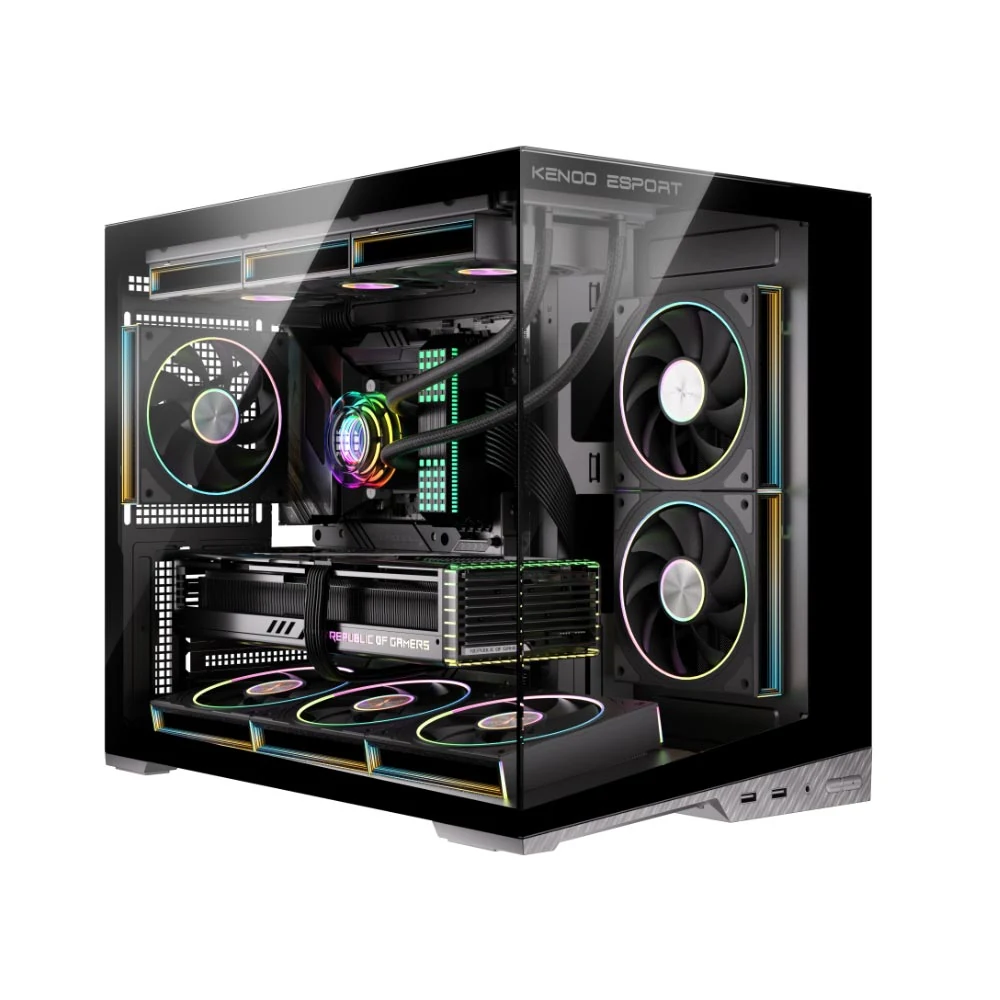 Vỏ Case PC KENOO ESPORT MCK600 - M-ATX - Đen - NEW