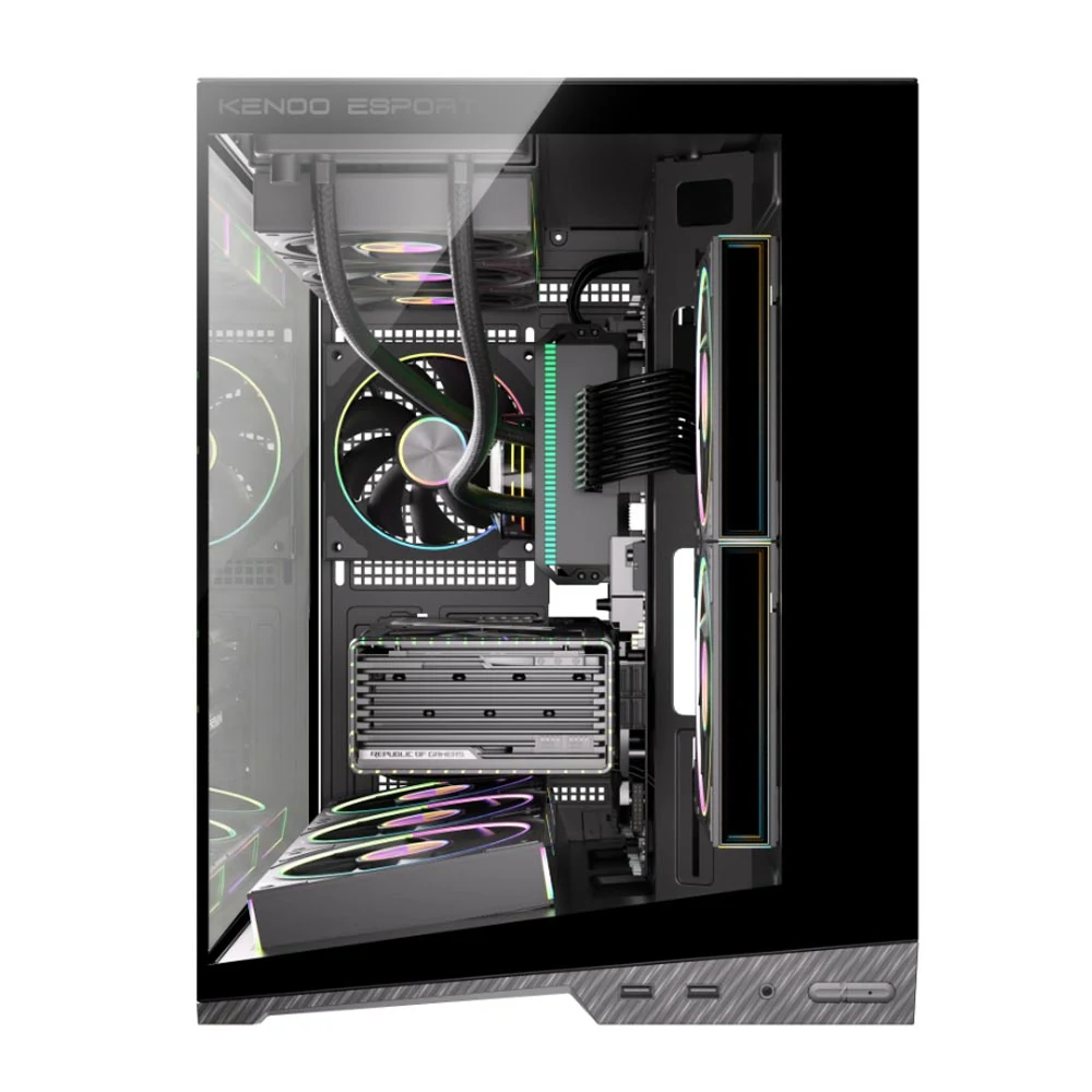 Vỏ Case PC KENOO ESPORT MCK600 - M-ATX - Đen - NEW