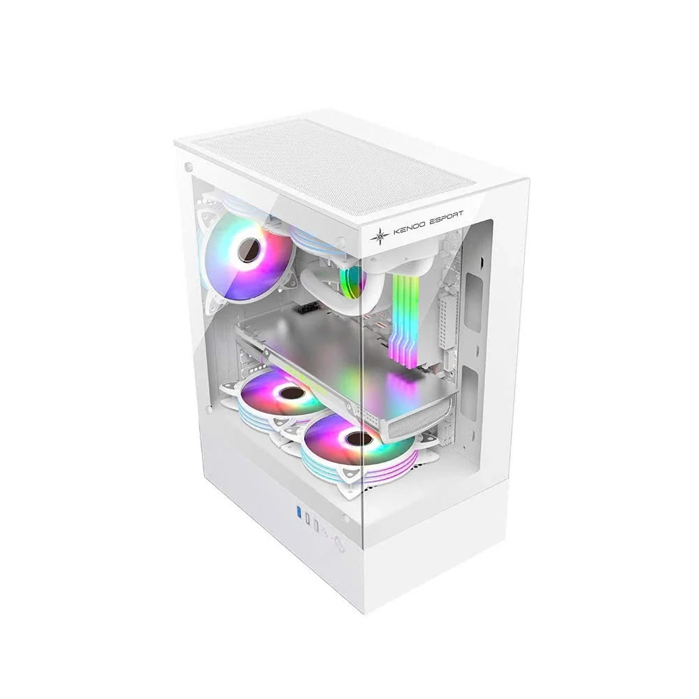 Vỏ Case PC KENOO ESPORT MK100 - M-ATX - Trắng - NEW