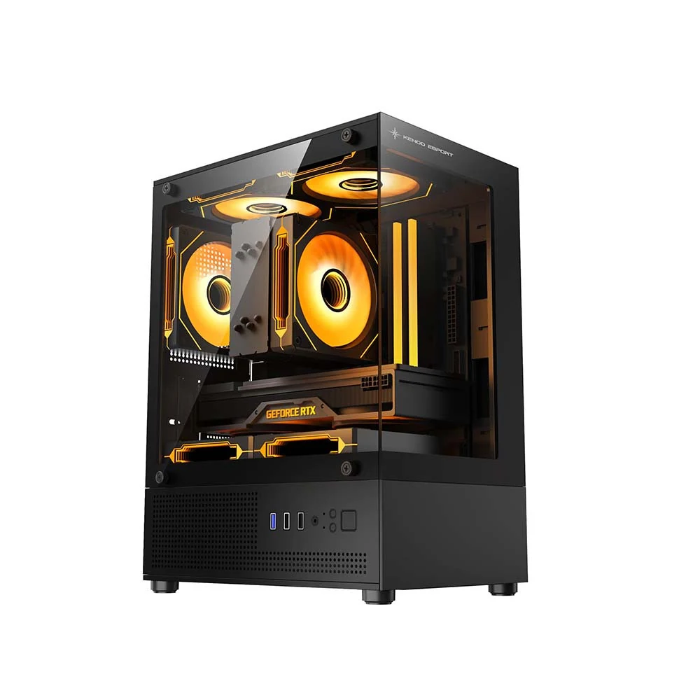 Vỏ Case PC KENOO ESPORT MK120 - M-ATX - Đen - NEW