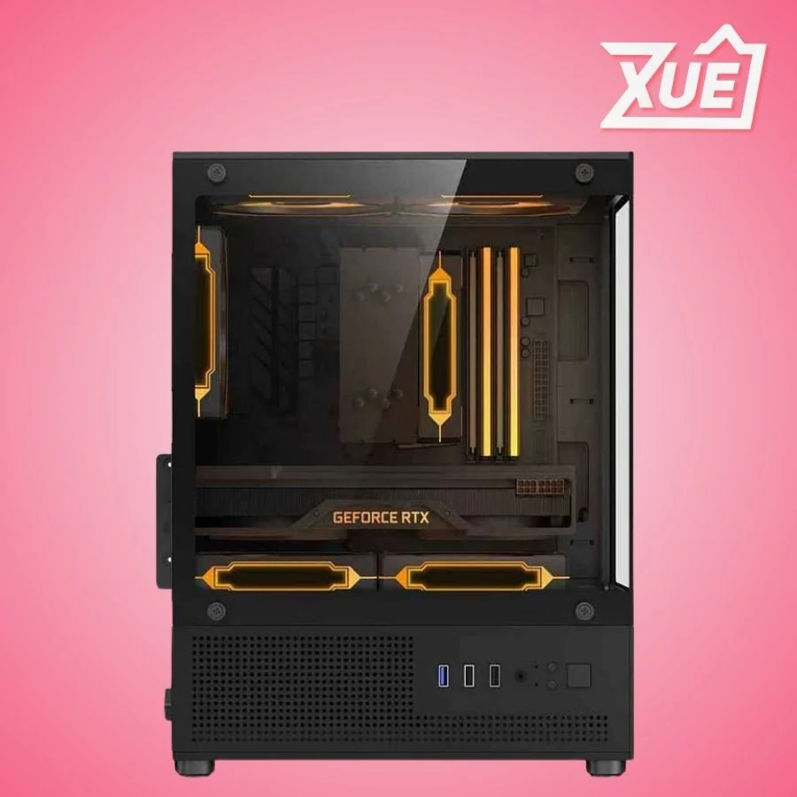 Vỏ Case PC KENOO ESPORT MK120 - M-ATX - Đen - NEW