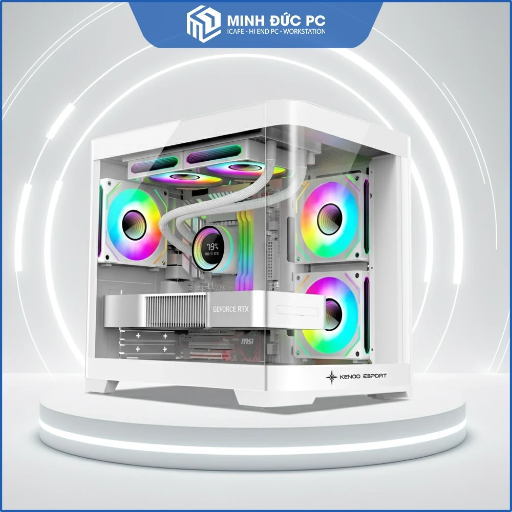 Vỏ Case PC KENOO ESPORT MK400 - M-ATX - Đen - NEW