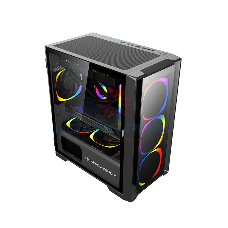 Vỏ Case PC KENOO ESPORT MK500 3F - M-ATX - Trắng - NEW