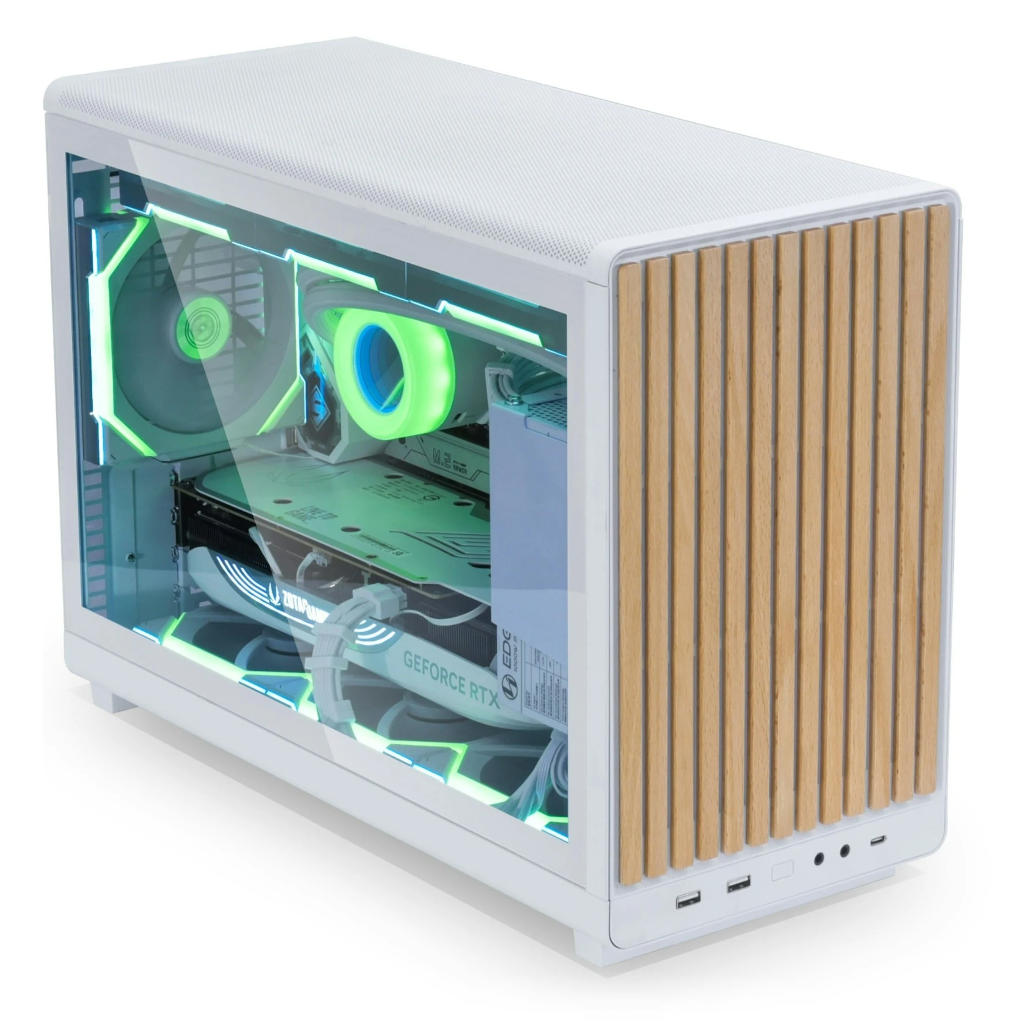 Vỏ Case PC Lian Li A3-mATX Wood Edition White - M-ATX - Trắng - NEW