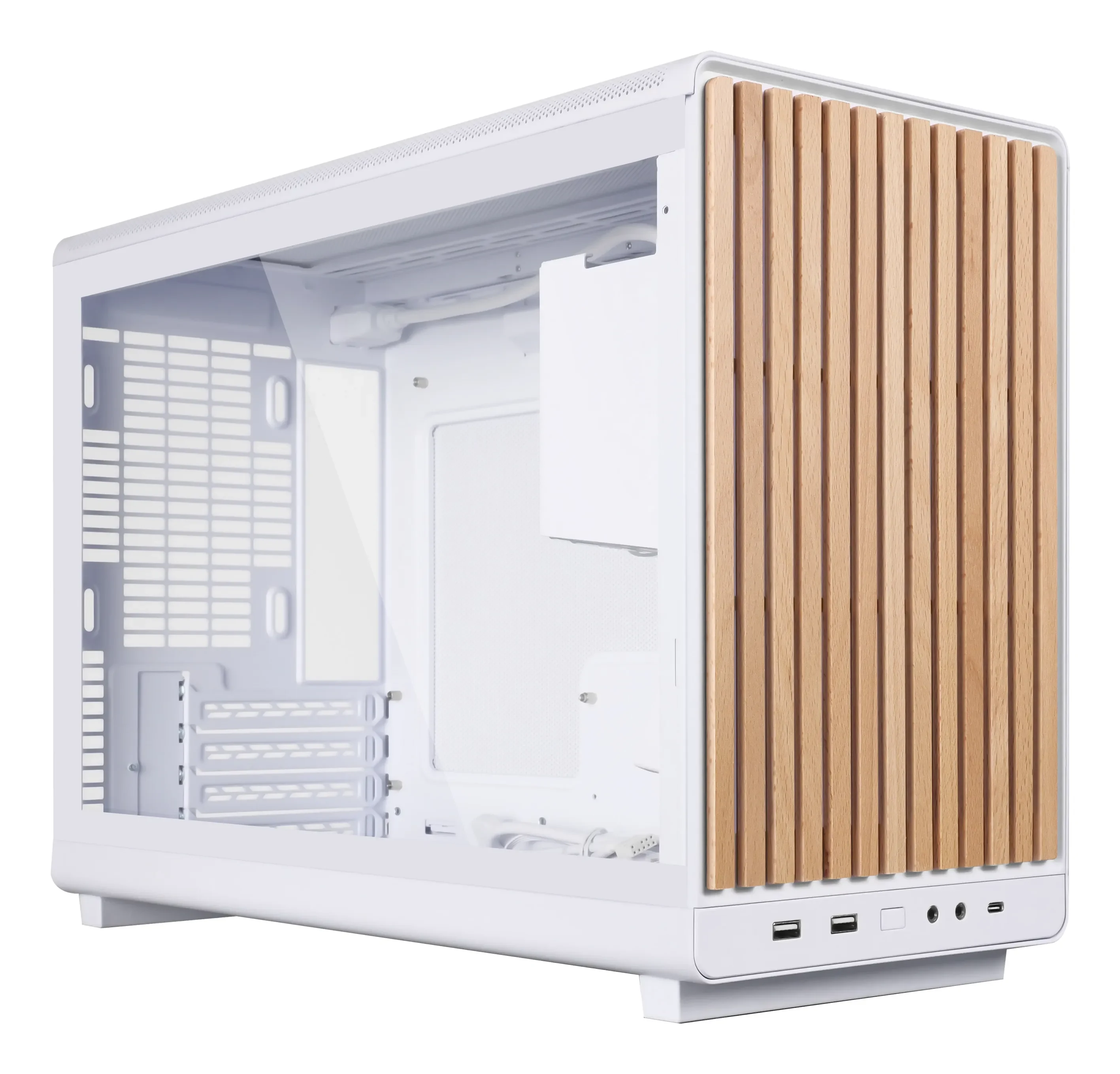 Vỏ Case PC Lian Li A3-mATX Wood Edition White - M-ATX - Trắng - NEW