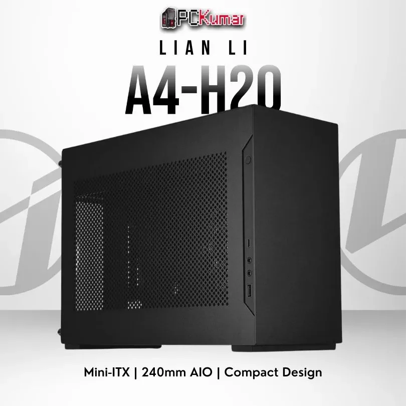 Vỏ Case PC Lian Li A4-H2O Black - Mini-ITX - Đen - NEW