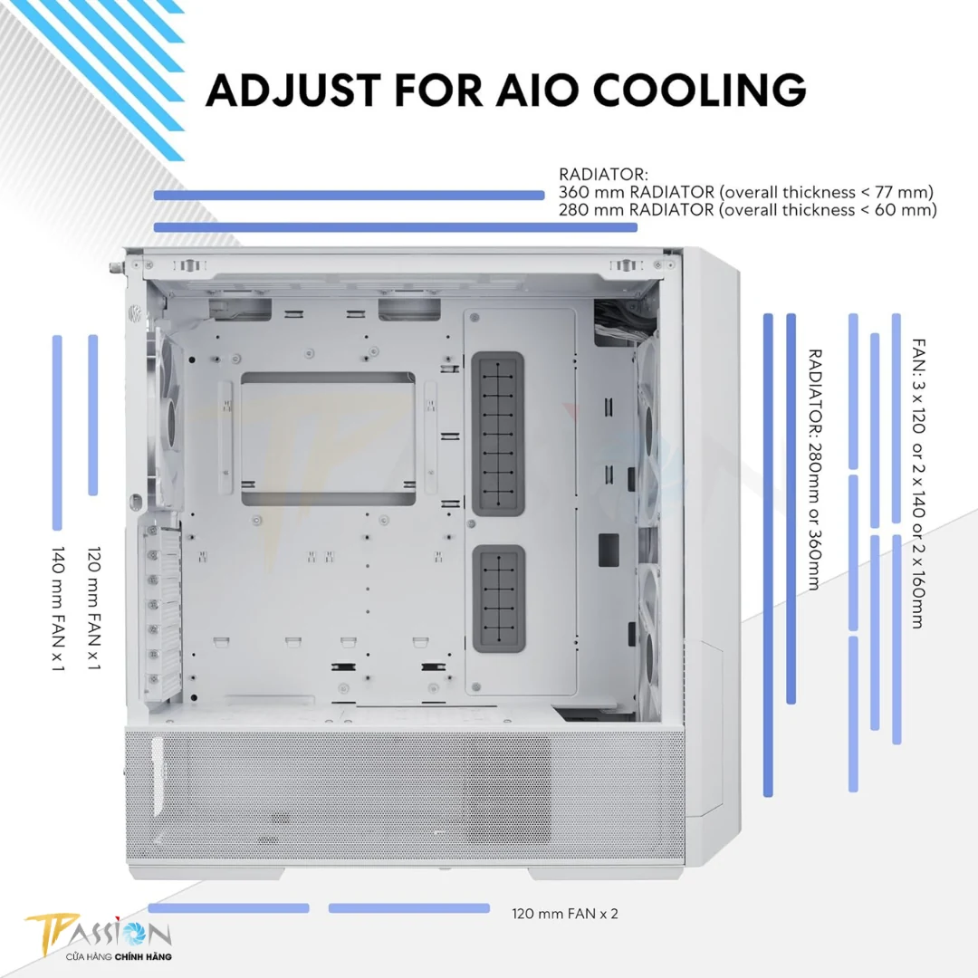 Vỏ Case PC Lian Li LANCOOL 216 White - ATX - Trắng - NEW