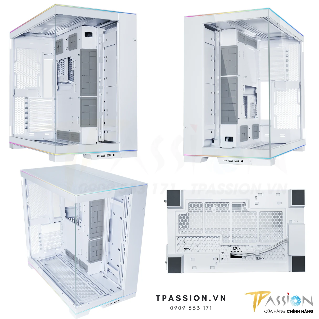 Vỏ Case PC Lian Li O11 Dynamic EVO RGB White - E-ATX - Trắng - NEW