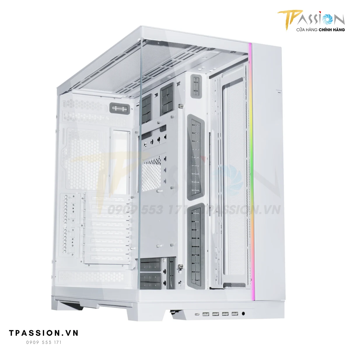 Vỏ Case PC Lian Li O11 Dynamic EVO White - E-ATX - Trắng - NEW