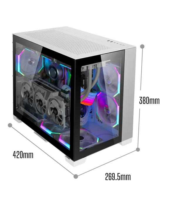 Vỏ Case PC Lian Li O11 Dynamic Mini Snow Edition - ATX - Trắng - NEW