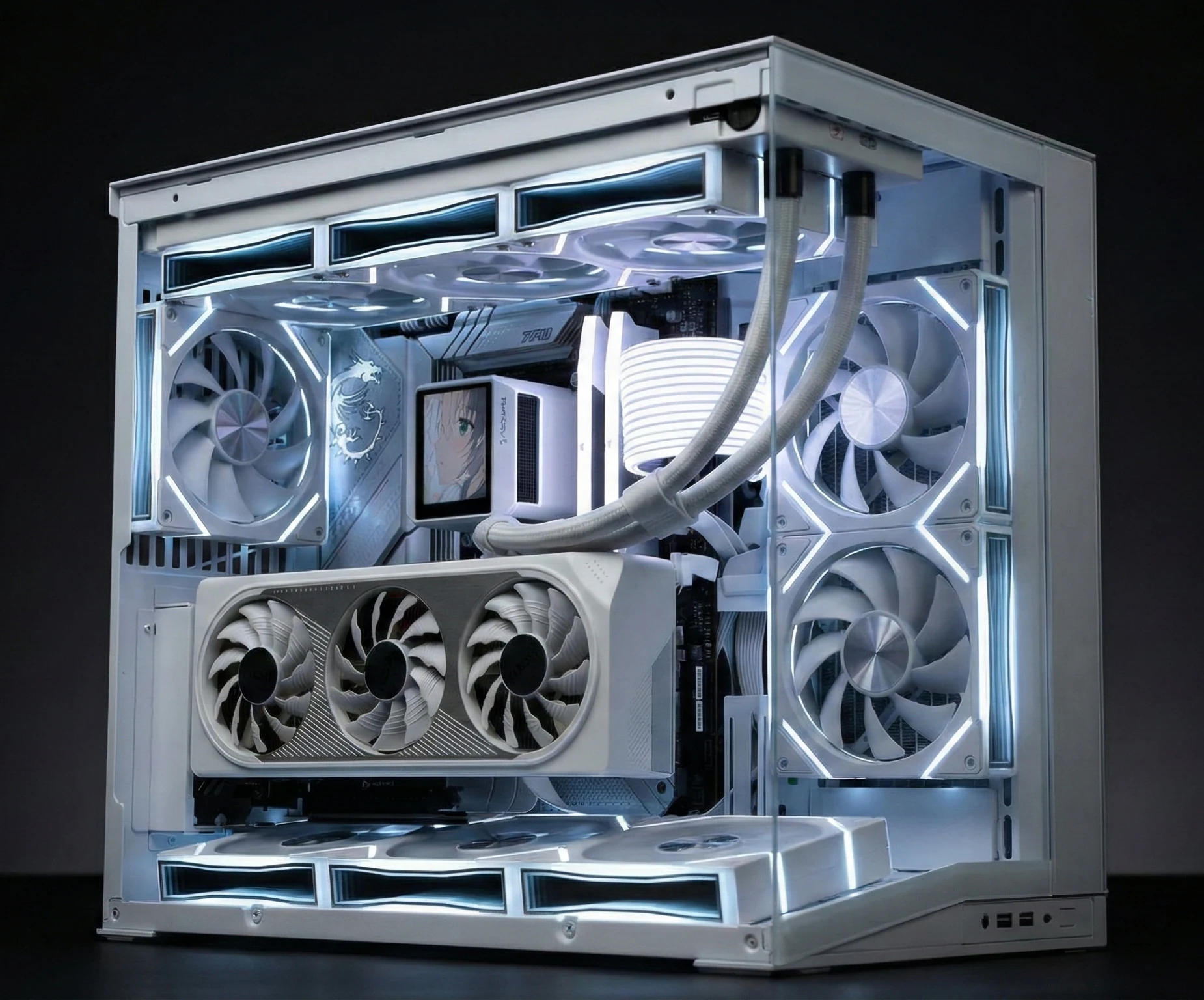 Vỏ Case PC Lian Li O11 Dynamic Mini V2 White - ATX - Trắng - NEW