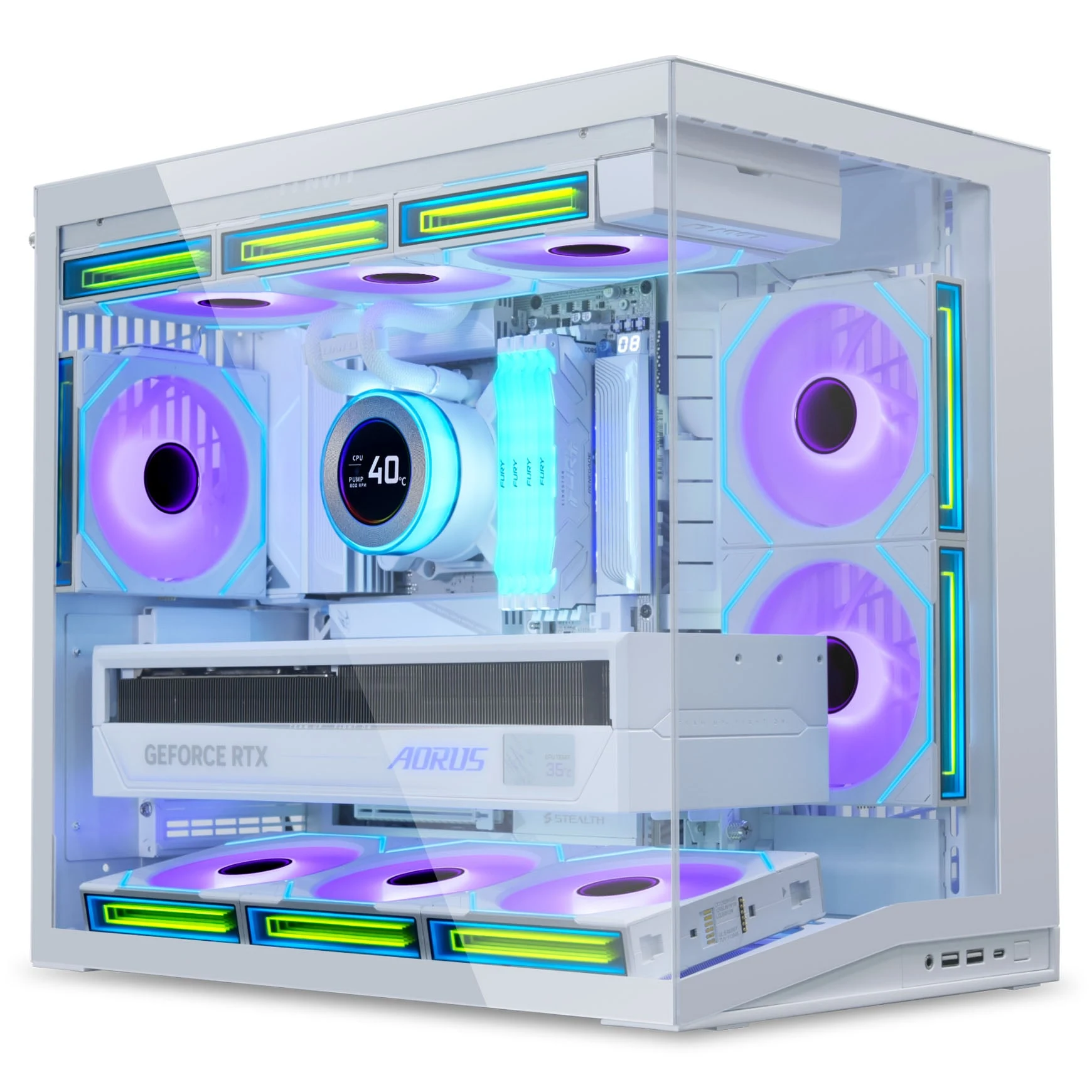 Vỏ Case PC Lian Li O11 Dynamic Mini White - ATX - Trắng - NEW