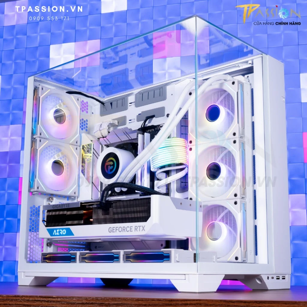 Vỏ Case PC Lian Li O11 Vision Chrome - ATX - Chrome - NEW