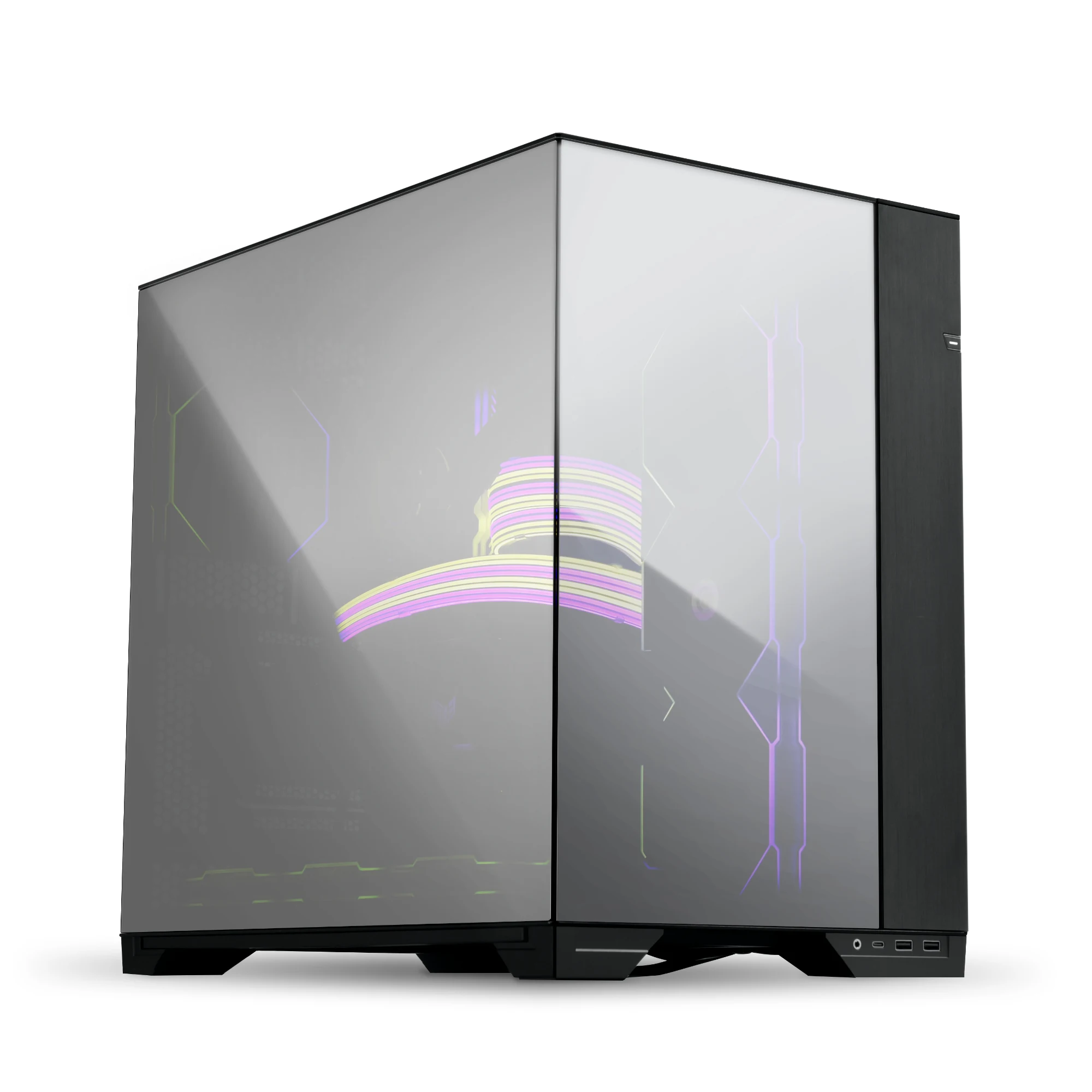 Vỏ Case PC Lian Li O11 Vision Chrome - ATX - Chrome - NEW