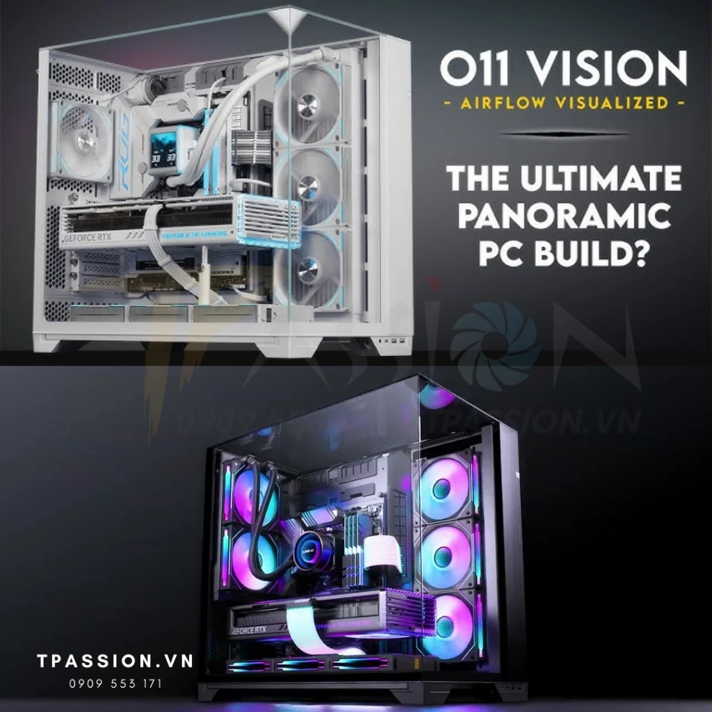 Vỏ Case PC Lian Li O11 Vision Chrome - ATX - Chrome - NEW