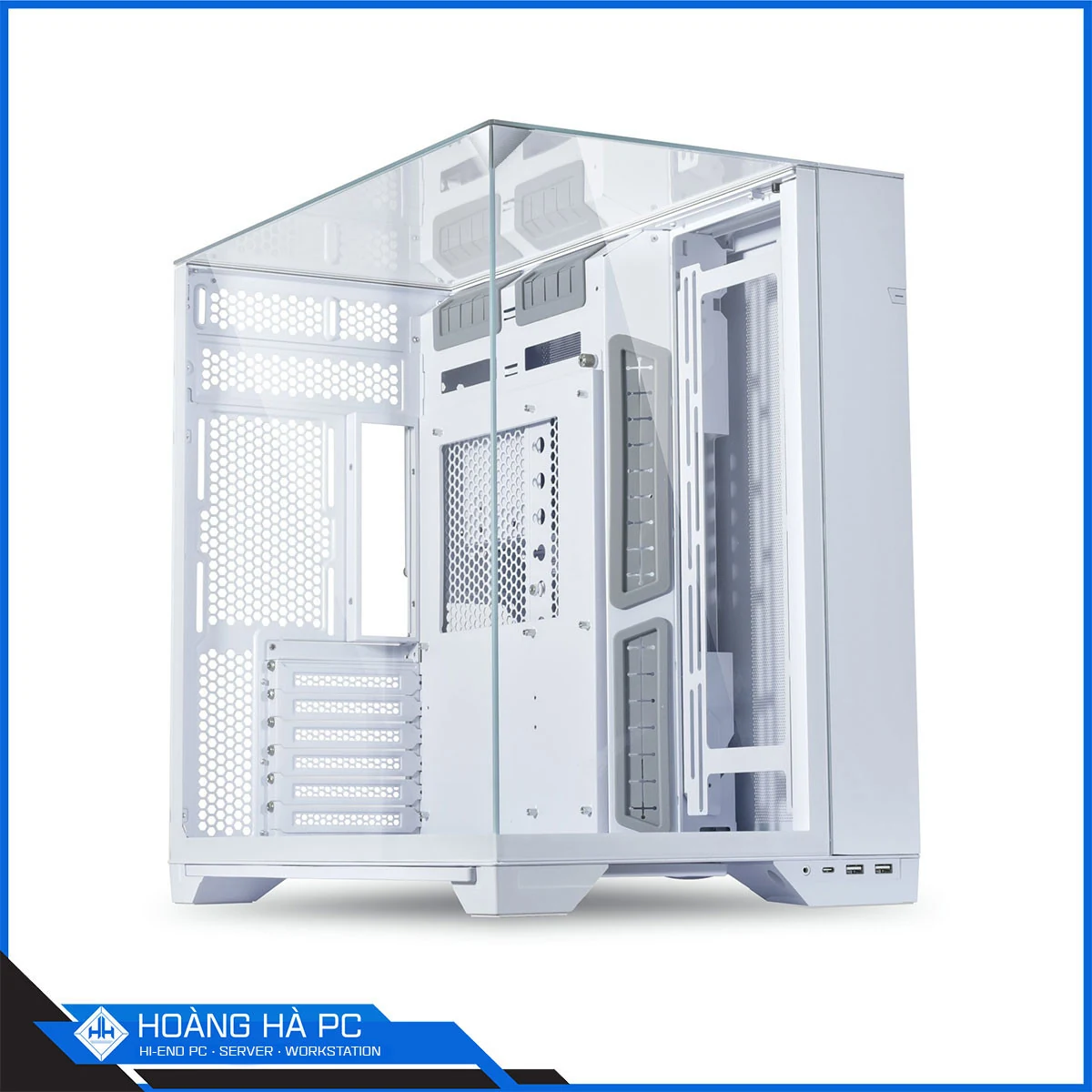 Vỏ Case PC Lian Li O11 Vision White - ATX - Trắng - NEW