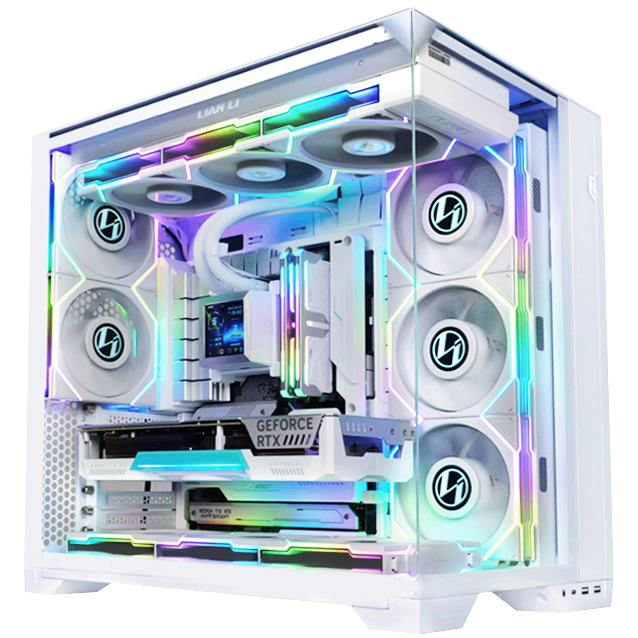Vỏ Case PC Lian Li O11 Vision White - ATX - Trắng - NEW