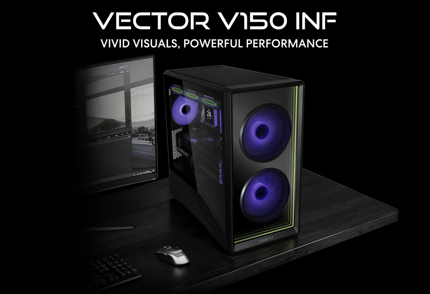 Vỏ Case PC Lian Li Vector V150 INF White - ATX - Trắng - NEW