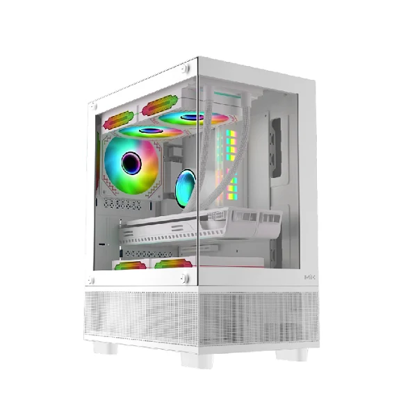 Vỏ Case PC MIK AETHER Gaming White - M-ATX - Trắng - NEW