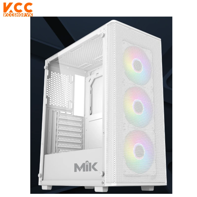 Vỏ Case PC MIK AION 3FA White - ATX - Trắng - NEW