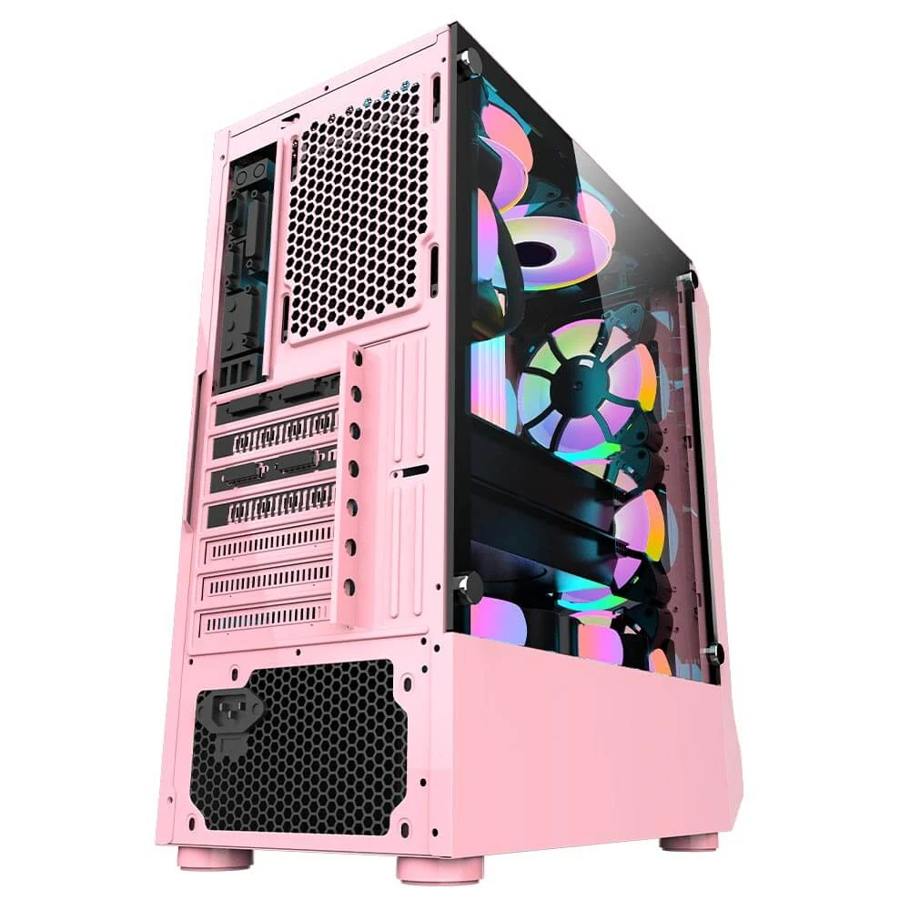 Vỏ Case PC MIK DT03 Pink - M-ATX - Hồng - NEW