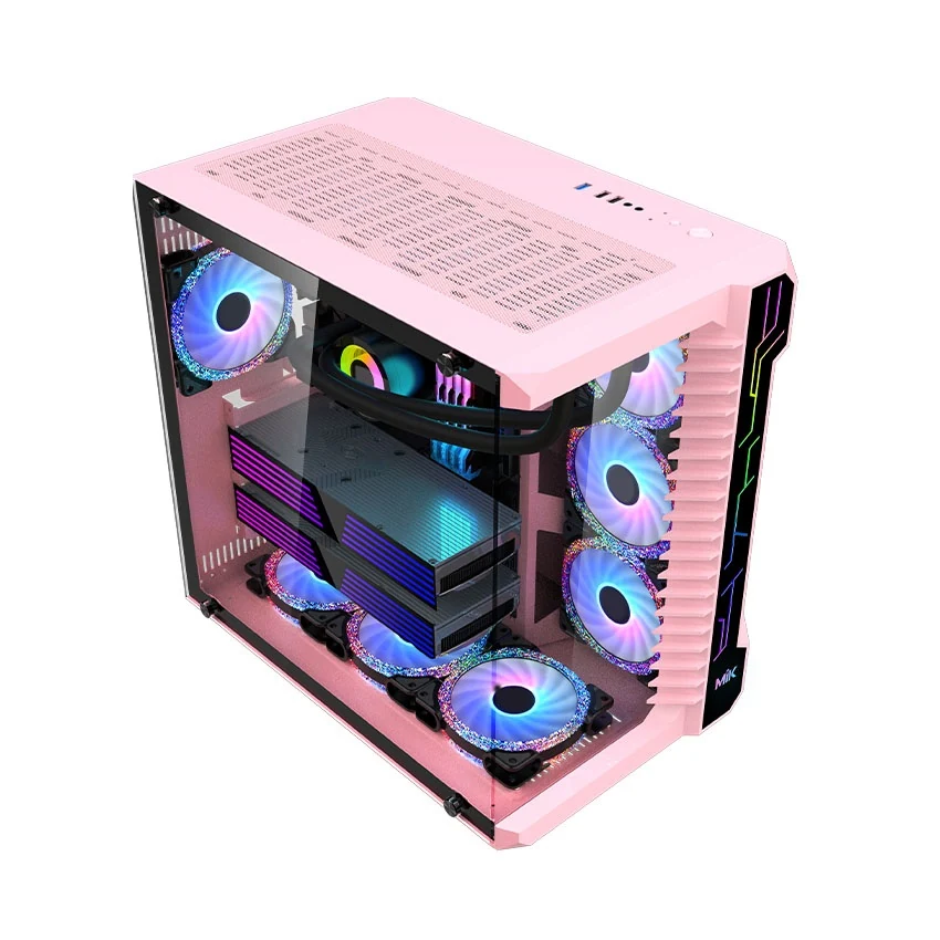 Vỏ Case PC MIK DT03 Pink - M-ATX - Hồng - NEW