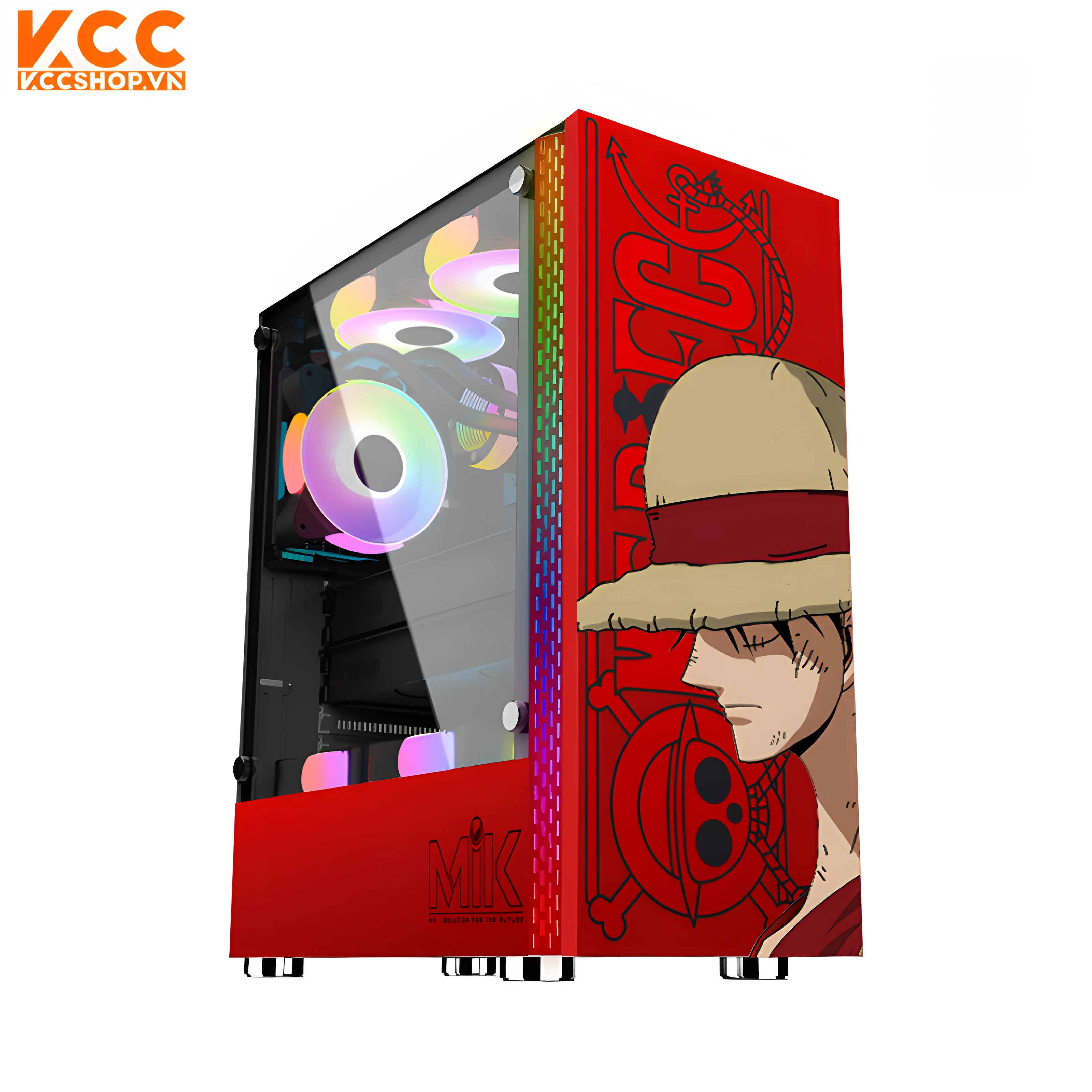 Vỏ Case PC MIK DT03 Red Luffy Edition - M-ATX - Đỏ - NEW