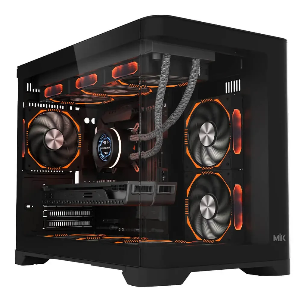 Vỏ Case PC MIK Focalors M Black - M-ATX - Đen - NEW