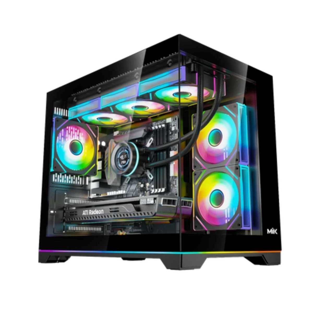 Vỏ Case PC MIK G7 Led Strip Black - M-ATX - Đen - NEW