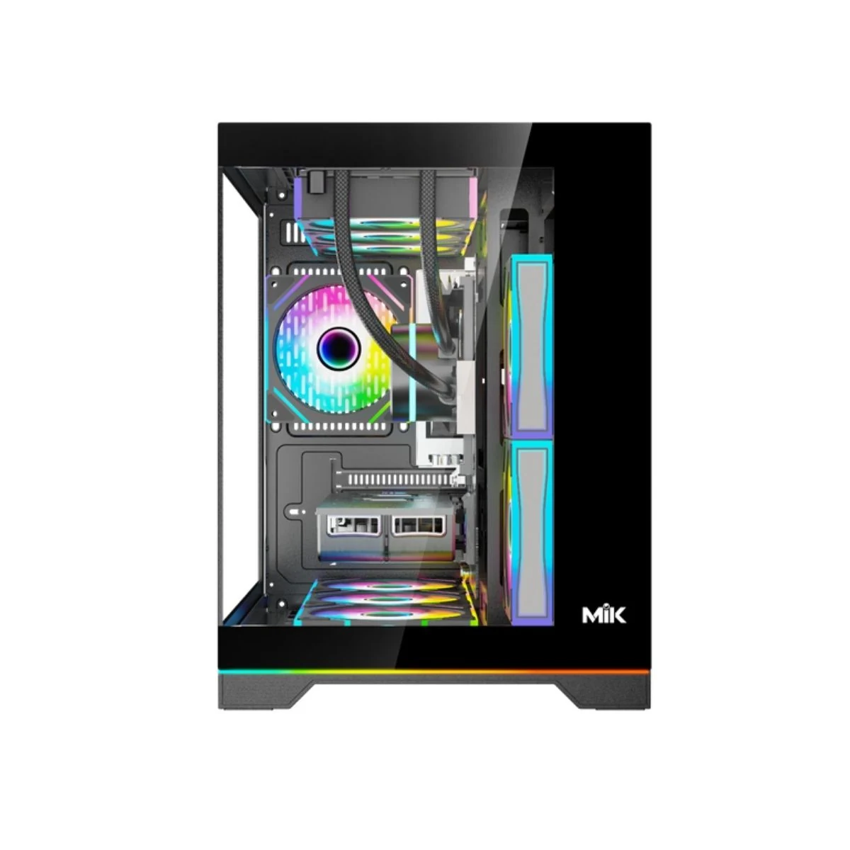 Vỏ Case PC MIK G7 Led Strip Black - M-ATX - Đen - NEW