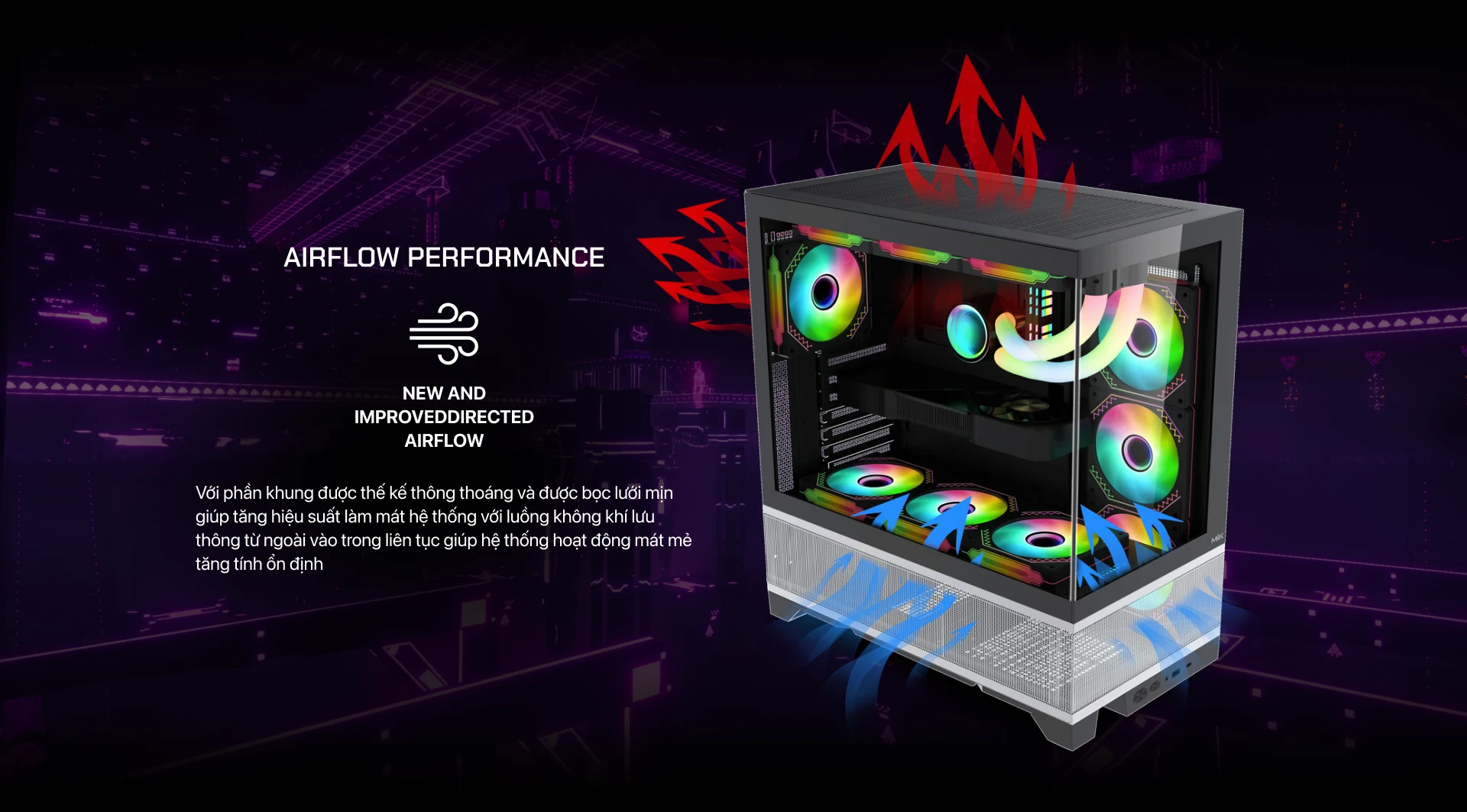 Vỏ Case PC MIK Lumine 4FA Black - ATX - Đen - NEW