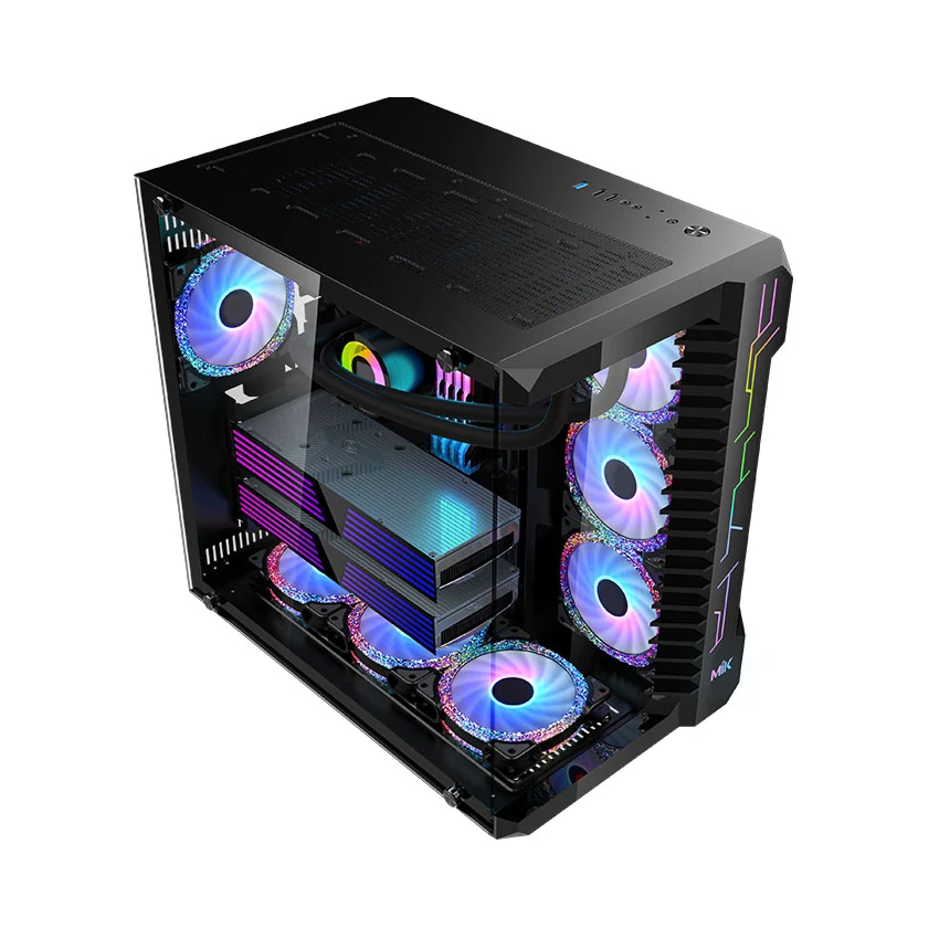 Vỏ Case PC MIK LV07 RGB Black - ATX - Đen - NEW