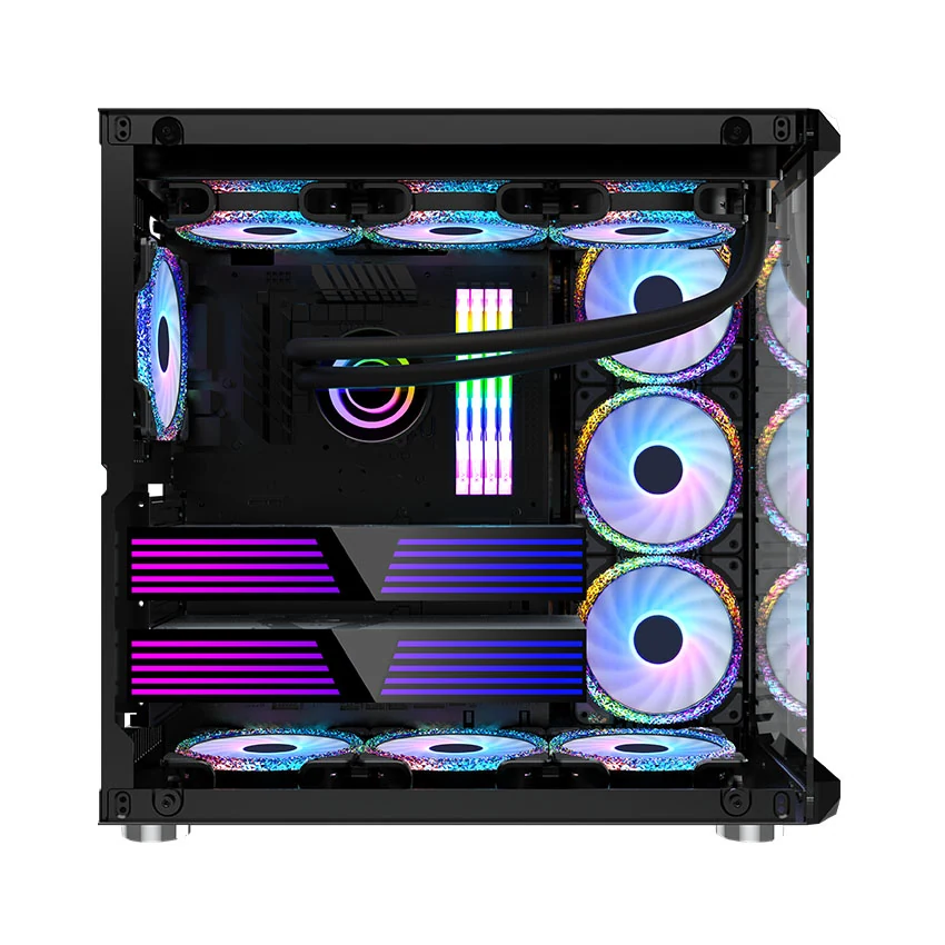 Vỏ Case PC MIK LV07 RGB Black - ATX - Đen - NEW