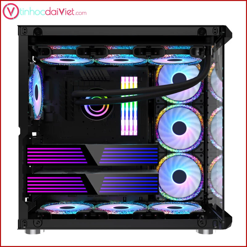 Vỏ Case PC MIK LV07 RGB Pink - ATX - Hồng - NEW
