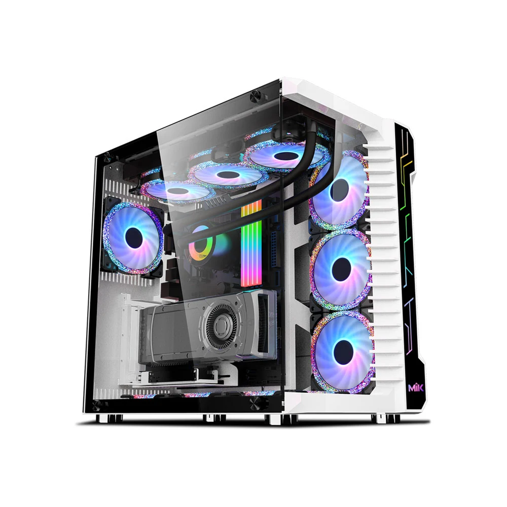 Vỏ Case PC MIK LV07 RGB Pink - ATX - Hồng - NEW
