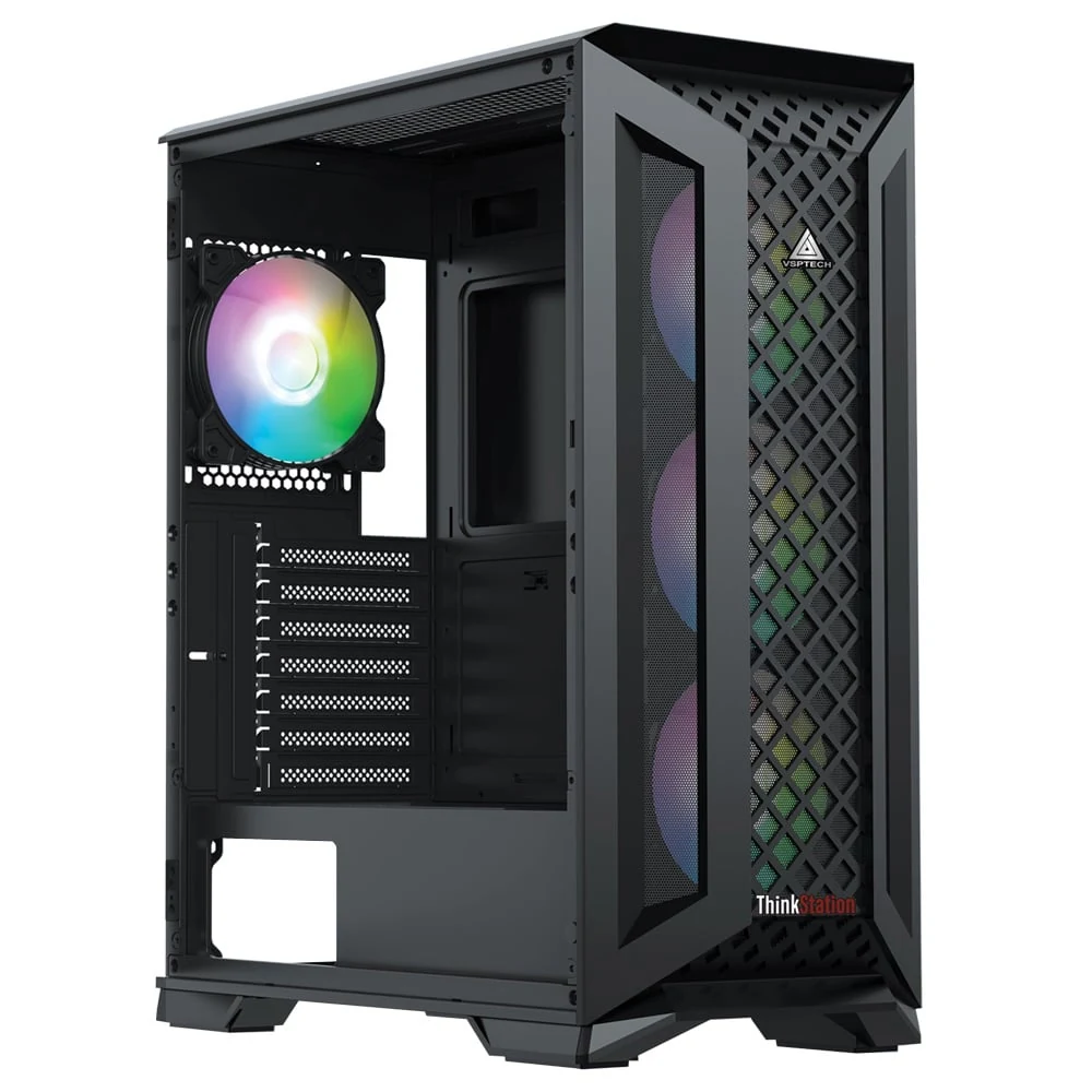 Vỏ Case PC MIK LV07 RGB White - ATX - Trắng - NEW
