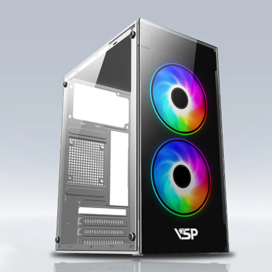 Vỏ Case PC MIK LV07 RGB White - ATX - Trắng - NEW