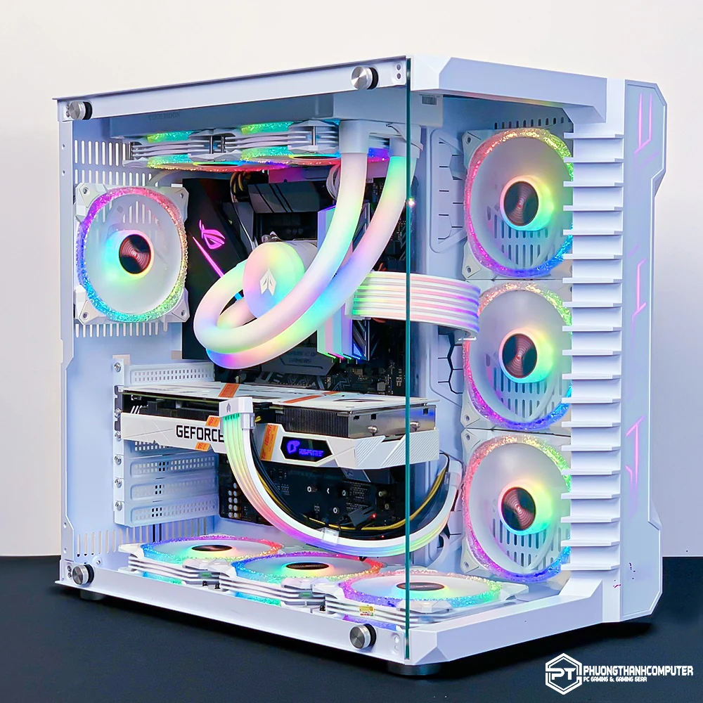 Vỏ Case PC MIK LV07 RGB White - ATX - Trắng - NEW